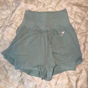 Gymshark High-Waisted Blue Shorts